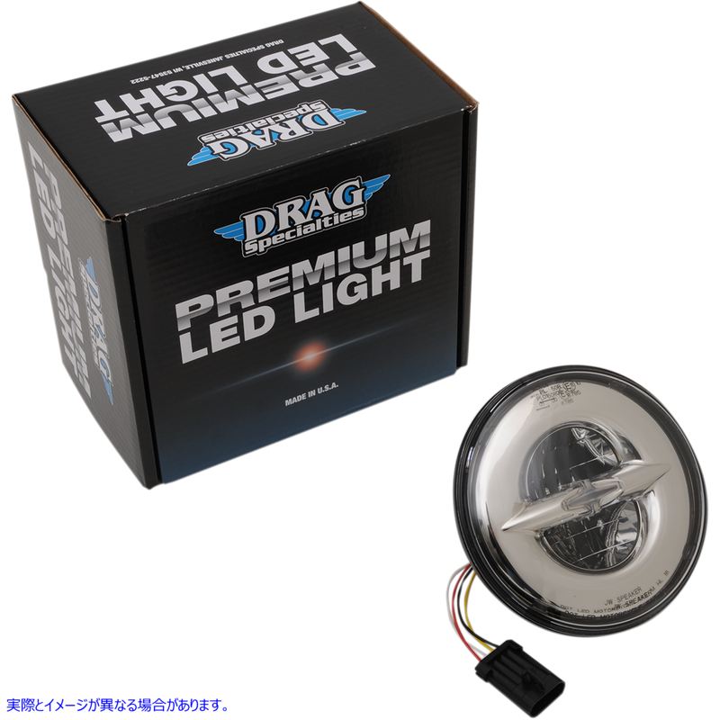 取寄せ リフレクターヘッドライトキット ドラッグスペシャリティーズ Reflector-Style LED Headlamp - 7 - Chrome 2001-1790 20011790
