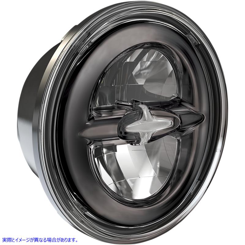 取寄せ ランニングライト付きの7ヘッドライト ドラッグスペシャリティーズ 5.75 Reflector Style LED Headlamp - Dark Chrome 2001-1791 20011791