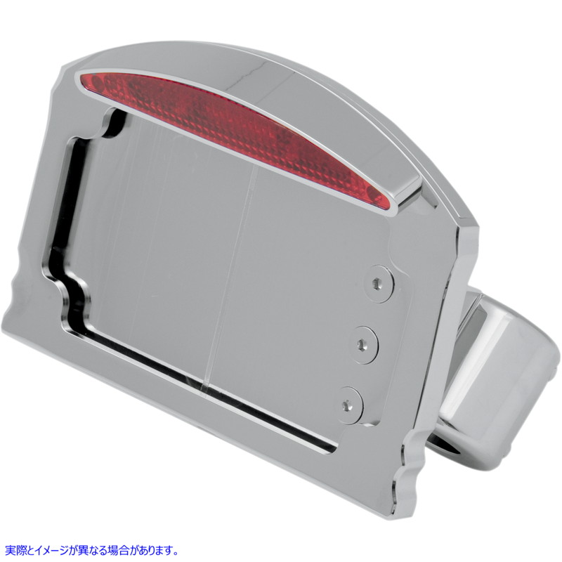 取寄せ スイングアームサイドマウントハーフマンLEDテールライトとナンバープレートマウント ドラッグスペシャリティーズ LED Taillight/License Plate Mount - Half-Moon - Flat 2010-0734 20100734