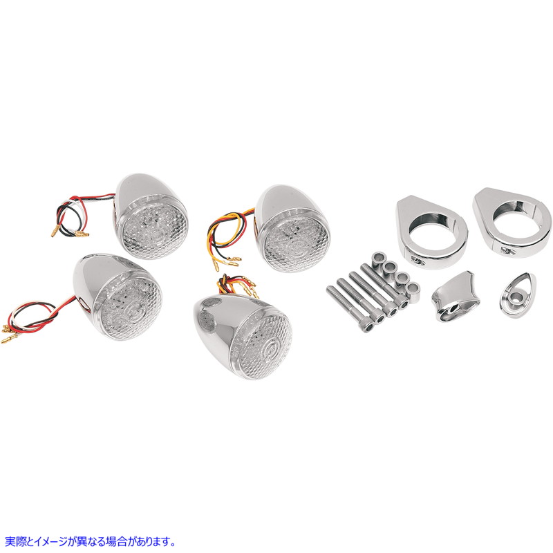 取寄せ Deuce -Style Dot準拠LEDターンシグナルキット - ターン信号キット ドラッグスペシャリティーズ Turn Signal Kit - Clear/Red 2020-0274 20200274