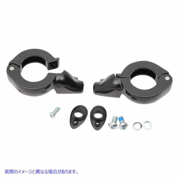 取寄せ 信号フォーククランプをターンします ドラッグスペシャリティーズ Turn Signal Mount - 41mm - Black 2020-1270 20201270