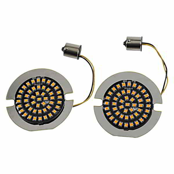 取寄せ LEDターン信号インサート ドラッグスペシャリティーズ Flat-Style Turn Signal Insert - Amber 2020-1810 20201810
