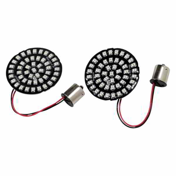 取寄せ LEDターン信号インサート ドラッグスペシャリティーズ Bullet-Style Turn Signal Insert - Red 2020-1811 20201811