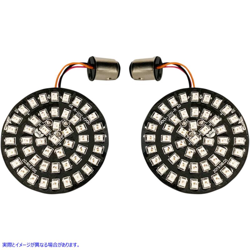取寄せ LEDターン信号インサート ドラッグスペシャリティーズ Bullet-Style Turn Signal Insert - Red 2020-1813 20201813