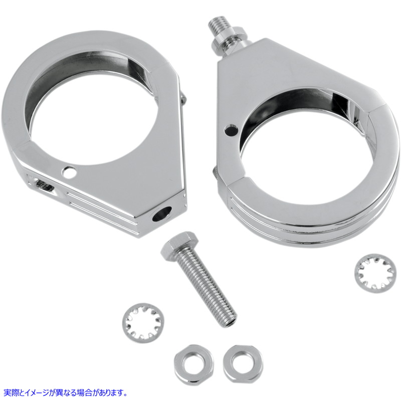 取寄せ 信号フォーククランプをターンします ドラッグスペシャリティーズ Turn Signal - Clamp - 49mm - Chrome 2040-0461 20400461