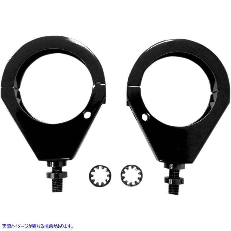 取寄せ 信号フォーククランプをターンします ドラッグスペシャリティーズ Turn Signal - Clamp - 49mm - Black 2040-1127 20401127