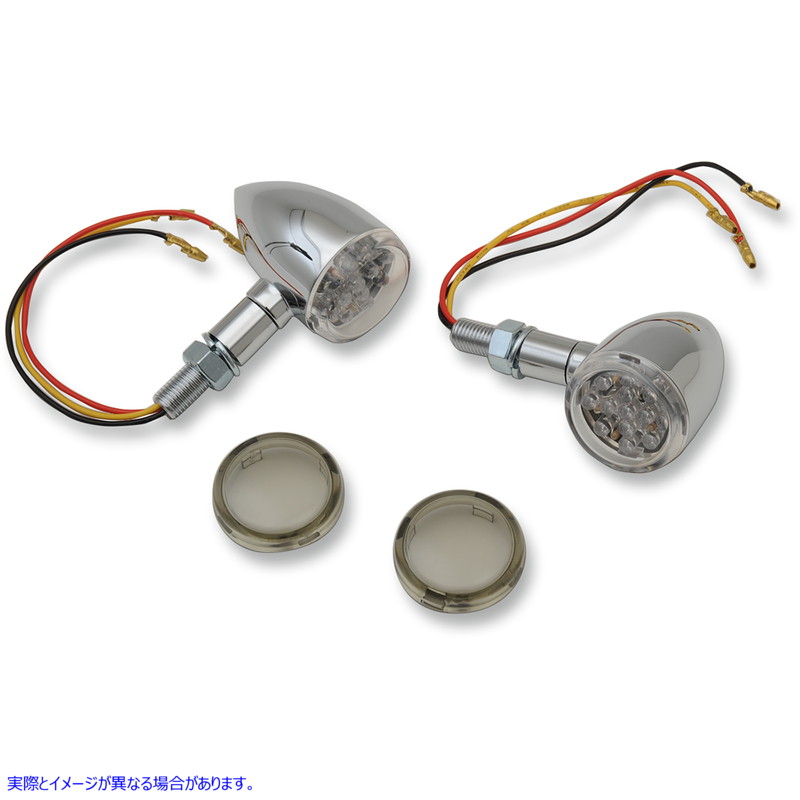 取寄せ LEDミニデュースマーカーライト ドラッグスペシャリティーズ LED Marker Lights - Chrome/Amber - Smoke Lens 2040-1957 20401957