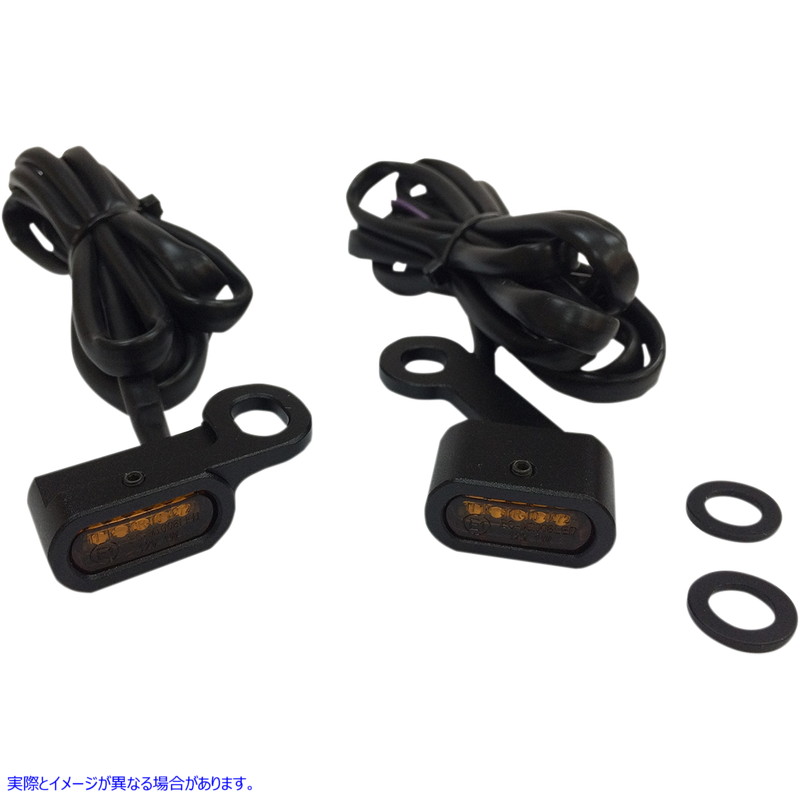 取寄せ LEDハンドルバーマーカーライト ドラッグスペシャリティーズ LED Handlebar Marker Lights - XL - Black/Amber 2040-2138 20402138