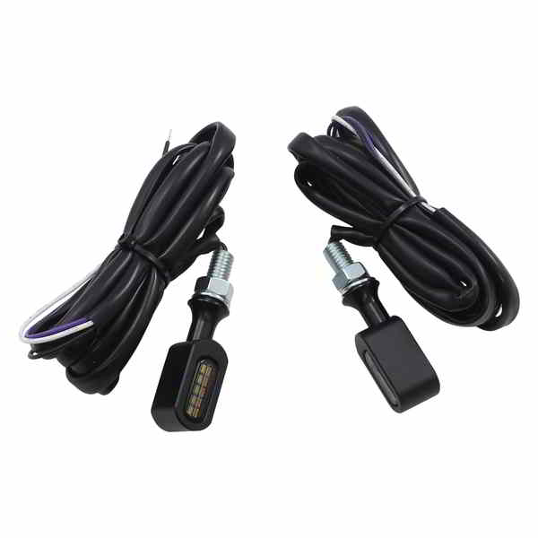 取寄せ ユニバーサルフロント LED マーカーライト ドラッグスペシャリティーズ Marker Light - Smoke/Amber - Matte Black 2040-2777 20402777