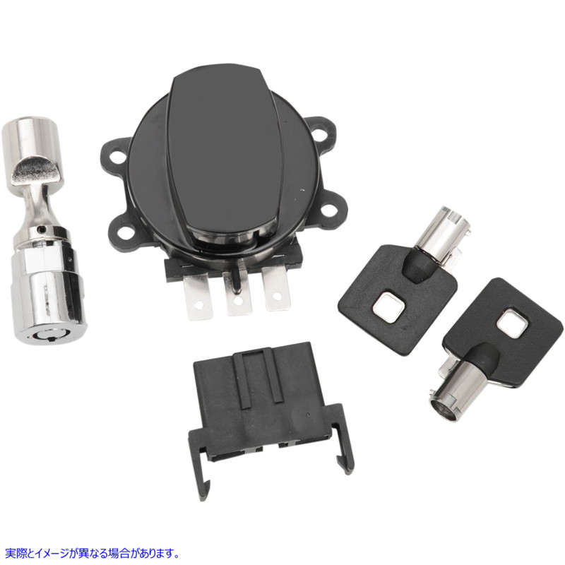 取寄せ サイドヒンジイグニッションスイッチ ドラッグスペシャリティーズ Side Hinge Ignition Switch with Fork Lock - Gloss Black 2106-0253 21060253