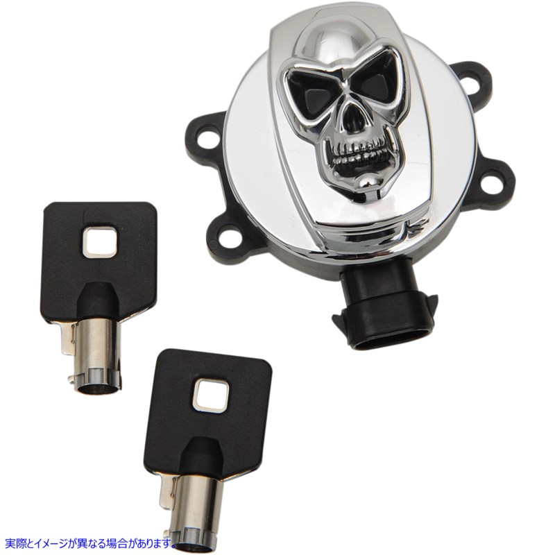 取寄せ 頭蓋骨イグニッションスイッチ ドラッグスペシャリティーズ Ignition Switch - Skull - Chrome 2106-0420 21060420