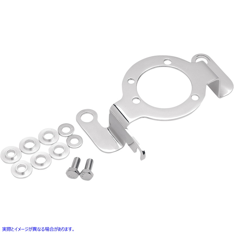 取寄せ チョークケーブルマウント付きクロムキャブサポートブラケット ドラッグスペシャリティーズ Carburetor Support Bracket with Choke Cable Mount 2110-1212 21101212