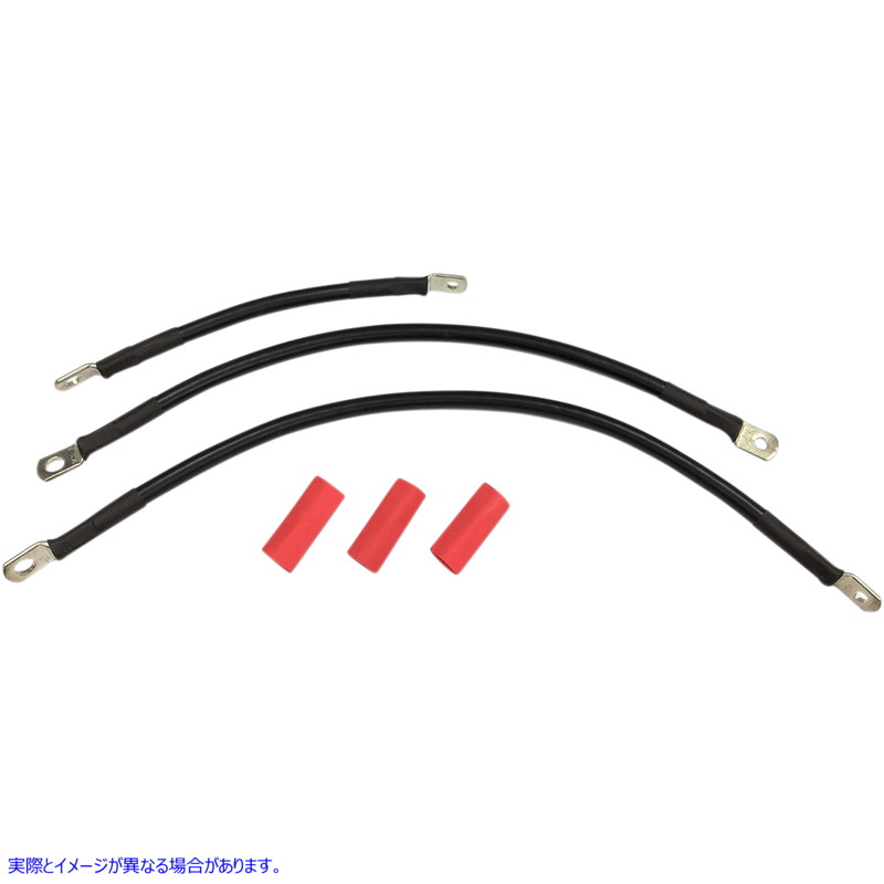 取寄せ バッテリーケーブルセット ドラッグスペシャリティーズ Black Battery Cable Set - '84-'88 ST 2113-0667 21130667