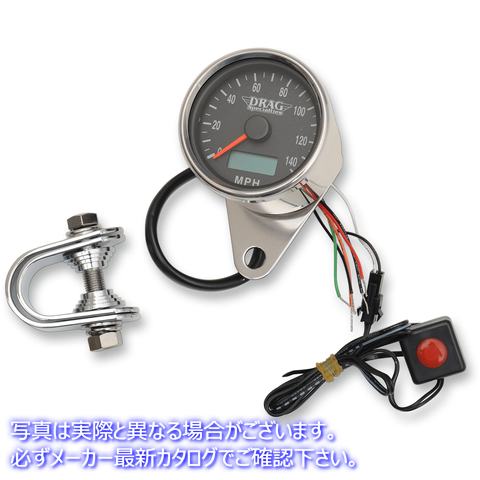 取寄せ 走行距離計/トリップメーターを備えたプログラム可能なミニ電子速度計 ドラッグスペシャリティーズ Programmable Mini Electronic Speedometer with Odometer/Tripmeter - 2.4 - Polished 2210-0174 22100174