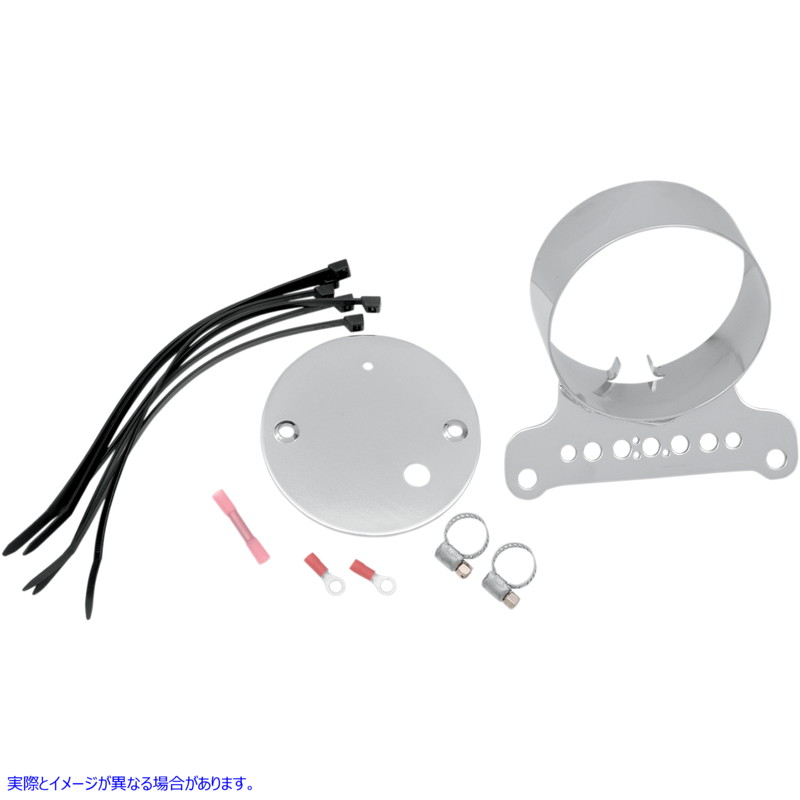 取寄せ デュアルゲージブラケットキット ドラッグスペシャリティーズ Single Gauge Bracket - Chrome 2210-0199 22100199