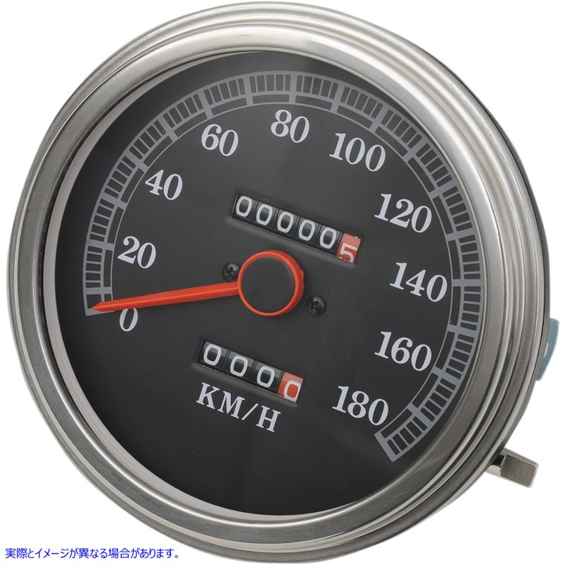 取寄せ 5 flスタイル2：1速度計 ドラッグスペシャリティーズ 5 KPH FL-Style 2:1 Speedometer - '89-'95 Black Face 2210-0345 22100345