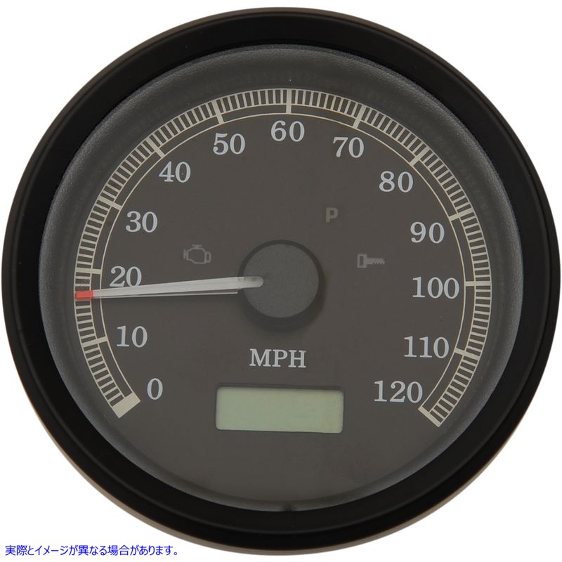 取寄せ 3-3/8プログラム可能な電子速度計 ドラッグスペシャリティーズ 3-3/8 MPH Programmable Electronic Speedometer - Black Bezel - Black Face 2210-0389 22100389