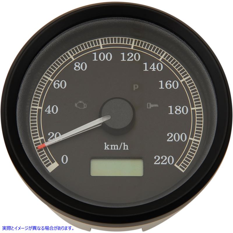 取寄せ 3-3/8プログラム可能な電子速度計 ドラッグスペシャリティーズ 3-3/8 KPH Programmable Electronic Speedometer - Black Bezel - Black Face 2210-0390 22100390