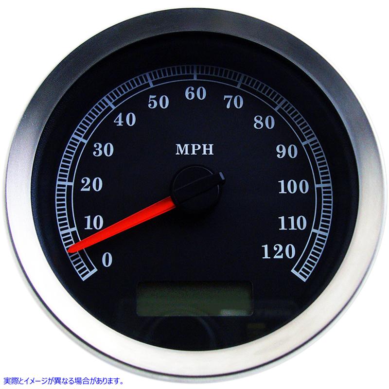 取寄せ 4インチプログラム可能な電子速度計 ドラッグスペシャリティーズ Programmable Speedometer - Black Face - MPH 2210-0458 22100458
