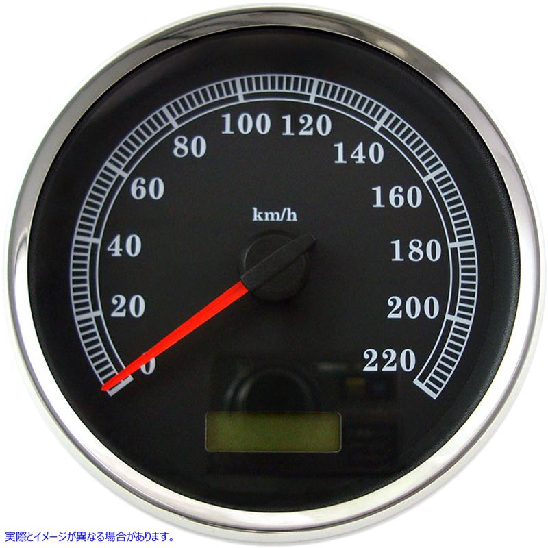 取寄せ 5プログラム可能な電子速度計 ドラッグスペシャリティーズ Electronic Speedometer - Black - 220 KPH 2210-0464 22100464