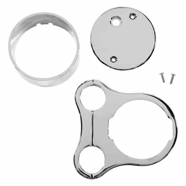 取寄せ ティーバーゲージマウント ドラッグスペシャリティーズ 1.5 T-Bar Gauge Mount - Chrome - For OEM Gauge 2210-0561 22100561