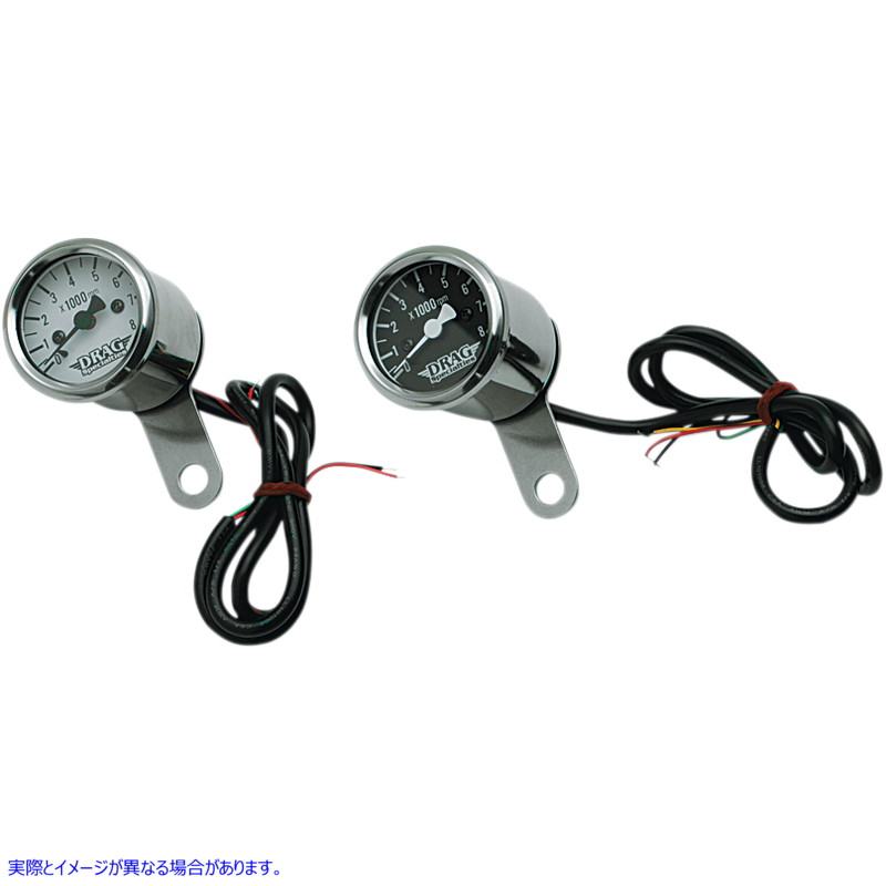 取寄せ 1-7/8電子ミニタコメーター ドラッグスペシャリティーズ Electronic Mini Tachometer - Steel Housing - LED Illuminated Black Face - 1-7/8 2211-0055 22110055