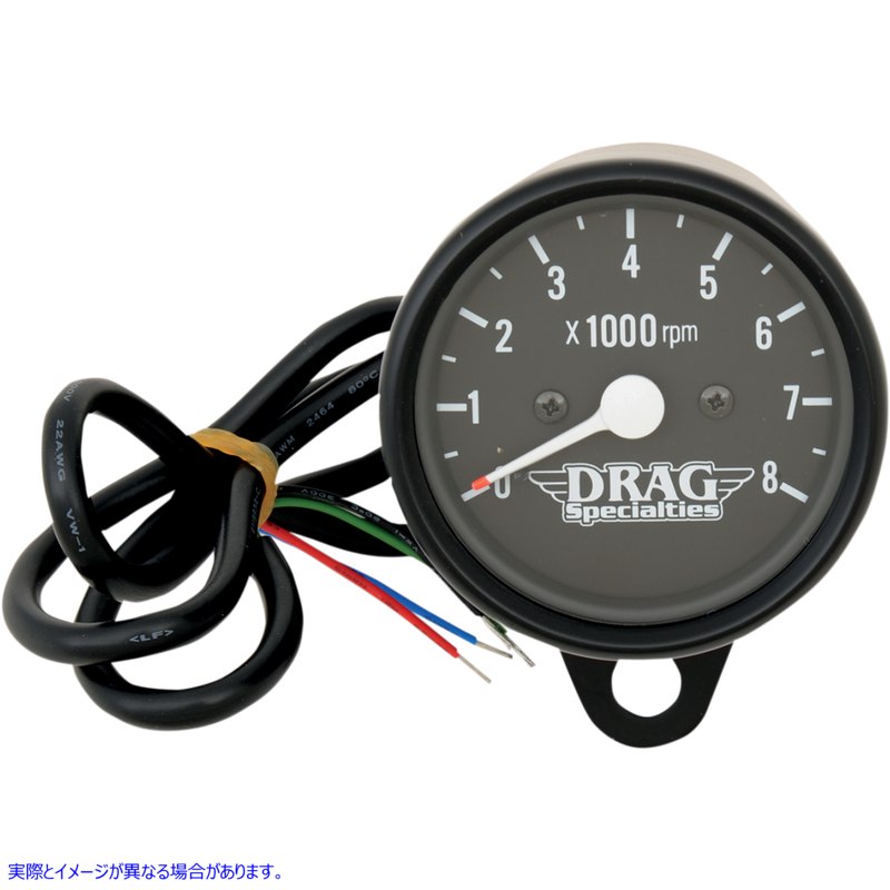 取寄せ 2.4ミニ電子8000 rpmタコメーター ドラッグスペシャリティーズ 2.4 Mini Electronic 8000 RPM Tachometer - Black Housing - Black Face 2211-0119 22110119