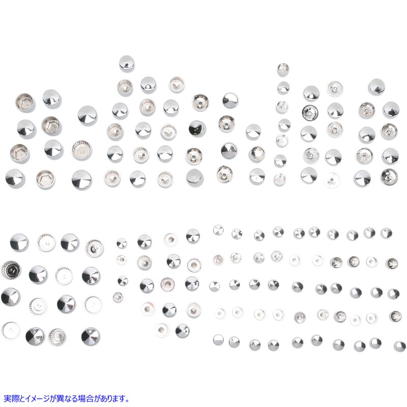 取寄せ ボルトカバーデラックスキット ドラッグスペシャリティーズ Cover Bolt - Chrome 2401-0695 24010695