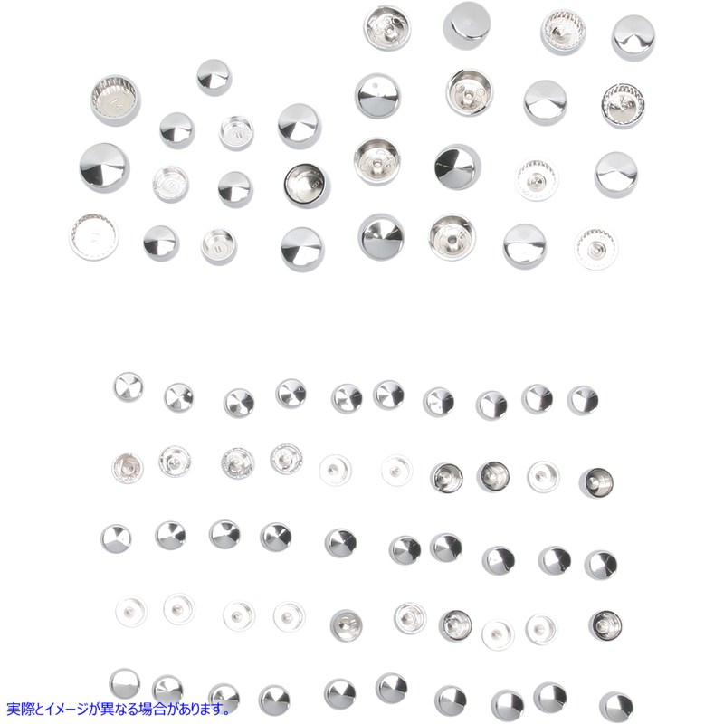 取寄せ ボルトカバーエンジンキット ドラッグスペシャリティーズ Bolt Covers - Engine - Chrome - Twin Cam 2401-0697 24010697