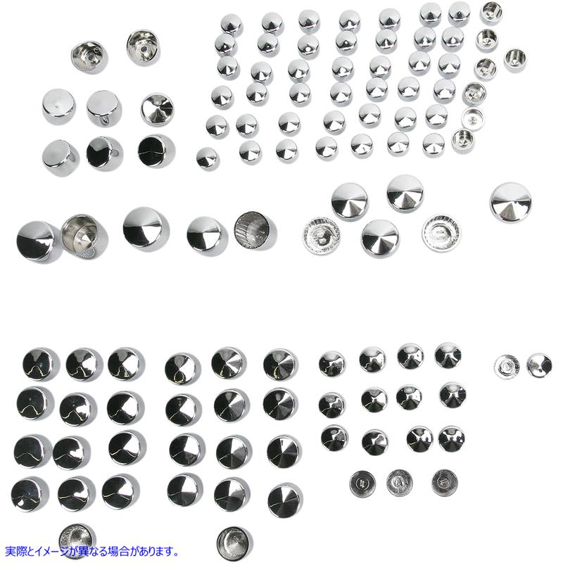 取寄せ ボルトカバー標準キット ドラッグスペシャリティーズ Bolt Covers - Chrome 2401-0698 24010698