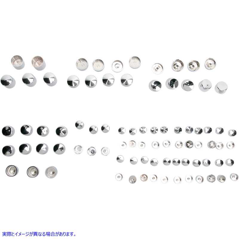 取寄せ ボルトカバー標準キット ドラッグスペシャリティーズ Bolt Covers - Chrome 2401-0702 24010702