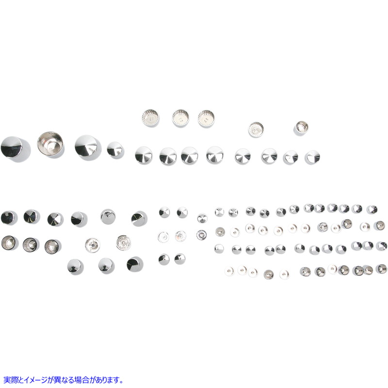 取寄せ ボルトカバー標準キット ドラッグスペシャリティーズ Bolt Covers - Chrome 2401-0710 24010710