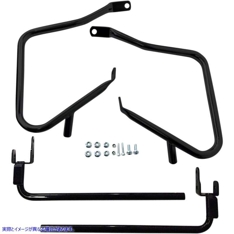 取寄せ サドルバッグガード/サポートキット ドラッグスペシャリティーズ Saddlebag Support Kit - Black - FLT '14-'23 3501-1242 35011242