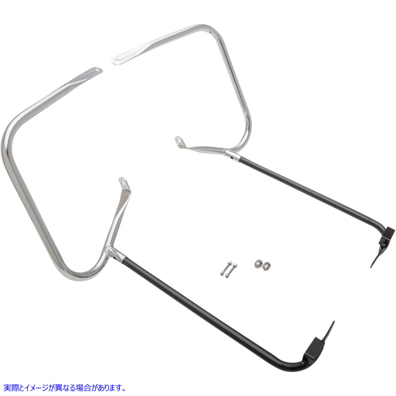 取寄せ サドルバッグガード/サポートキット ドラッグスペシャリティーズ Saddlebag Support Kit - Chrome - FL '97-'08 FLT 3501-1243 35011243