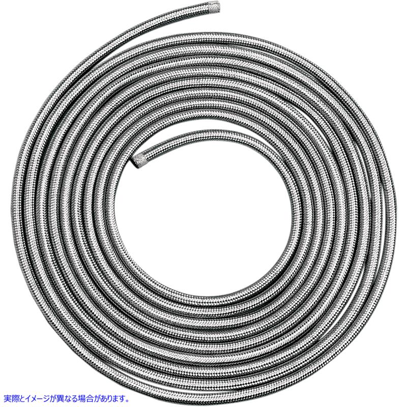 取寄せ ステンレス鋼の編組ホース ドラッグスペシャリティーズ Braided Oil/Fuel Hose - Stainless Steel - 3/8 x 25' DS-096614 DS096614
