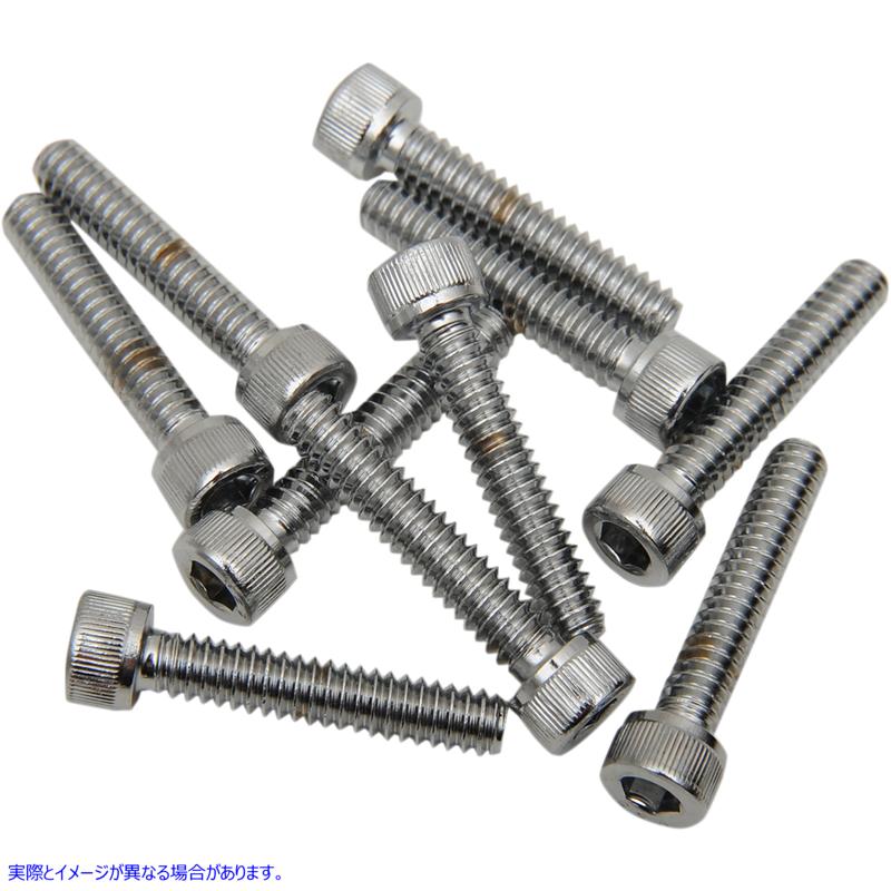 取寄せ ＃8＆＃10細かく粗いボルトの品揃え ドラッグスペシャリティーズ Bolts - Socket-Head - Replacement - Knurled/Coarse Thread - #10-24 x 3/4 - 10 Pack DS-190589 DS190589