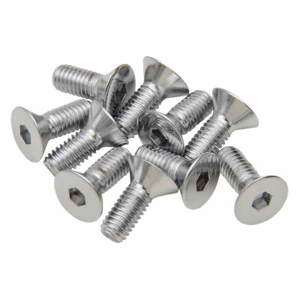 取寄せ カウンターサンクソケットヘッドボルト ドラッグスペシャリティーズ Bolts - Flat-Head - Chrome - 10-32 x 3/4 DS192356 DS192356