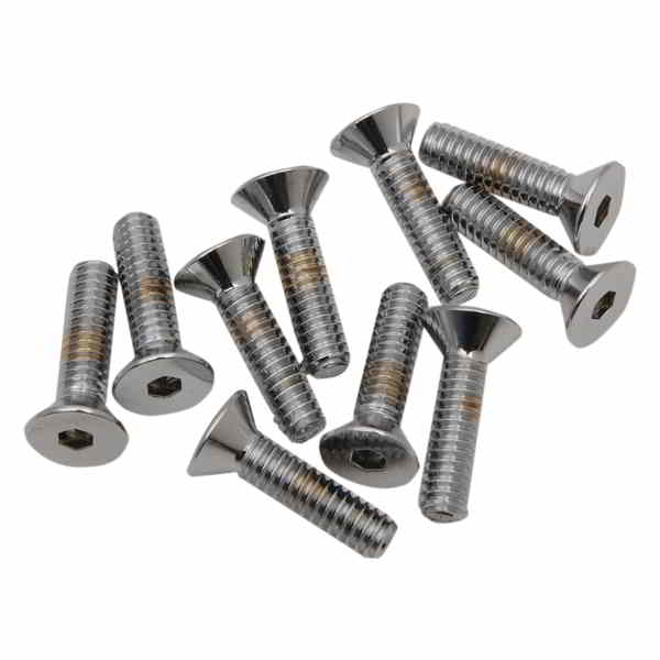 取寄せ カウンターサンクソケットヘッドボルト ドラッグスペシャリティーズ Bolts - Flat-Head - Chrome - 1/4-20 x 1 DS192360 DS192360