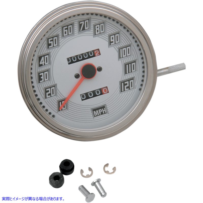 取寄せ 5 FLスタイル2240：60速度計 ドラッグスペシャリティーズ FL-Style 2240:60 Speedometer - Billet-Look Face DS-243832 DS243832