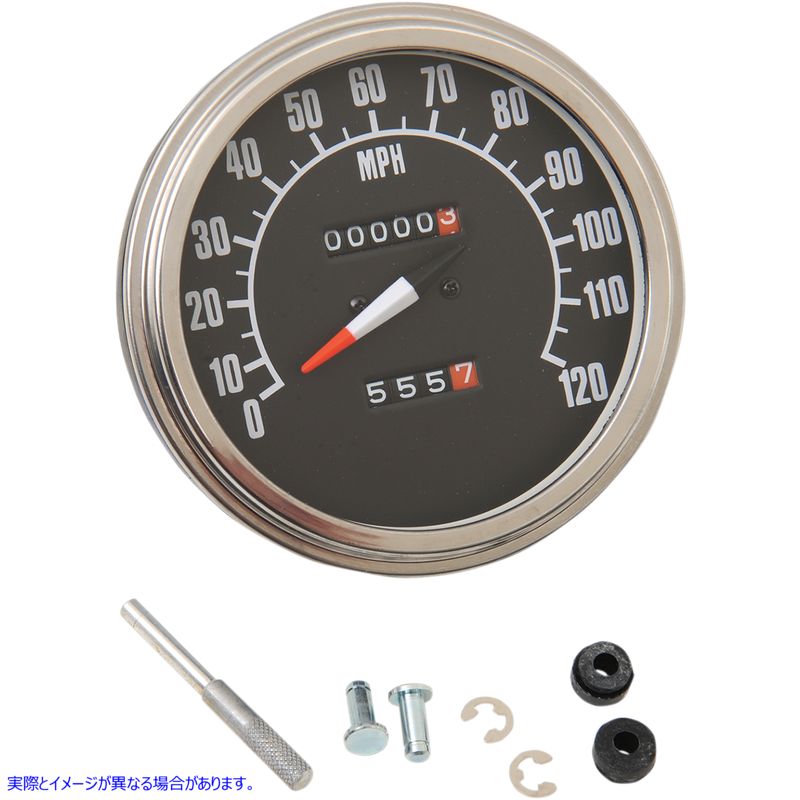 取寄せ 5 flスタイル1：1速度計 ドラッグスペシャリティーズ 5 MPH FL-Style 1:1 Speedometer - '68-'84 Black Face DS-243861 DS243861