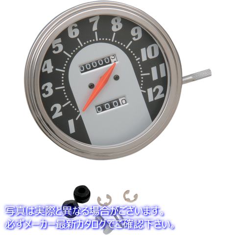 取寄せ 5 flスタイル2：1速度計 ドラッグスペシャリティーズ 5 MPH FL-Style 2:1 Speedometer - '62-'67 Black Face DS-243866 DS243866