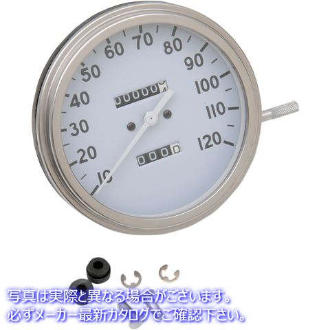 取寄せ 5 flスタイル2：1速度計 ドラッグスペシャリティーズ 5 MPH FL-Style 2:1 Speedometer - '36-'40 White Face DS-243876 DS243876