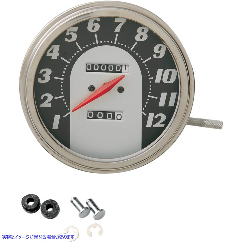 取寄せ 5 flスタイル1：1速度計 ドラッグスペシャリティーズ 5 MPH FL-Style 1:1 Speedometer - '62-'67 Black Face DS-243883 DS243883