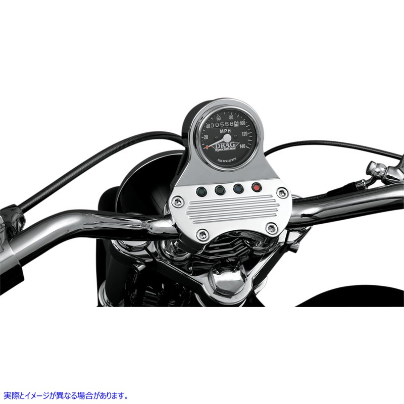 取寄せ 2.4ミニメカニカルスピードメーター ドラッグスペシャリティーズ 2.4 MPH Mini LED Mechanical Speedometer/Indicators - Chrome Housing - Black Face - 2:1 DS-244131 DS244131