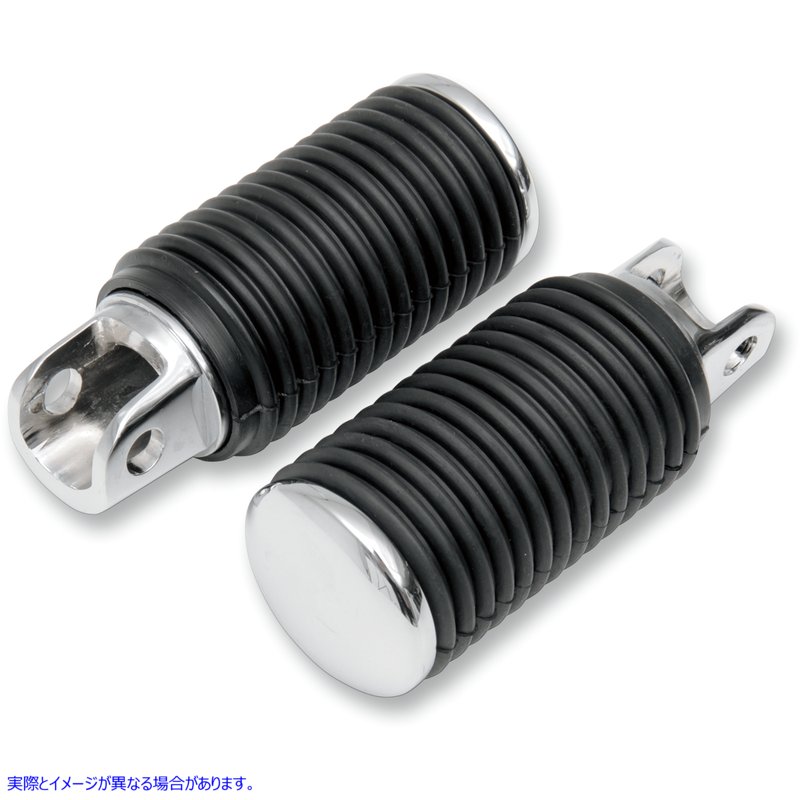 取寄せ ゴムスリーブ付きのクロムフットペグ - ペア ドラッグスペシャリティーズ Driver Pegs - Rubber - Chrome End DS-253404 DS253404