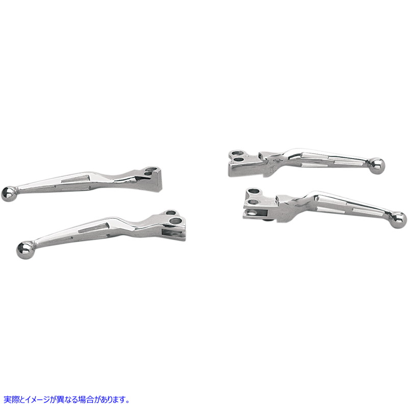 取寄せ スロット付きワイドブレードレバーセット ドラッグスペシャリティーズ Levers - Slotted - Chrome DS-273138 DS273138