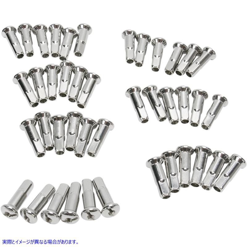 取寄せ スポークセットの交換用乳首 ドラッグスペシャリティーズ Spoke Nipples - Stainless Steel - Standard Length DS-380113 DS380113