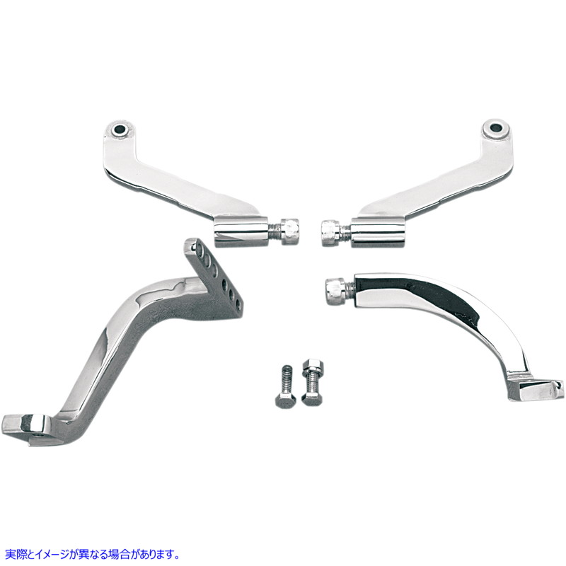 取寄せ ドライバーフロアボードの取り付けブラケット ドラッグスペシャリティーズ Floorboard Mounting Brackets - Chrome - FLT/FLHT DS-530620 DS530620