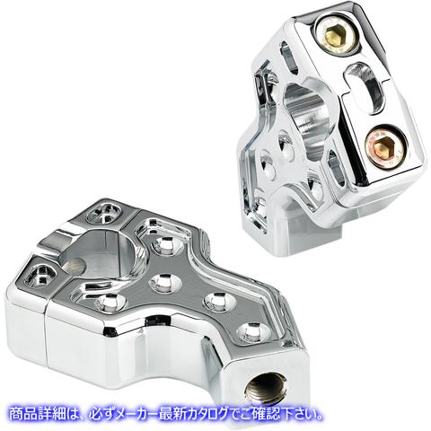 取寄せ プルバックハンドルバーライザー ジョーカーマシーン Pullback Handlebar Risers - Chrome 03-866C 06020722