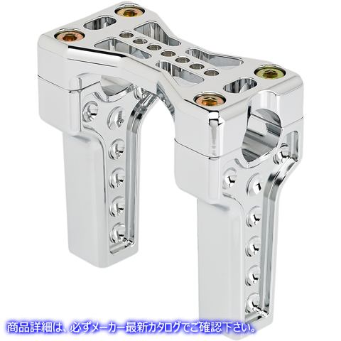 取寄せ ブリッジハンドルバーライザーキット ジョーカーマシーン Bridge Handlebar Riser Kit - Straight - Chrome 03-864-1C 06030790